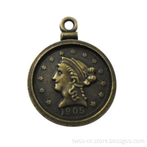 Metal Pendant, Fancy Poll Design, Made of Alloy, Customized Colors are Accepted